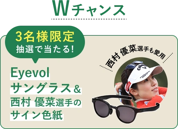 Wチャンス 3名様限定抽選で当たる!