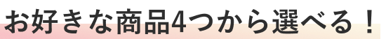 お好きな商品4つから選べる！